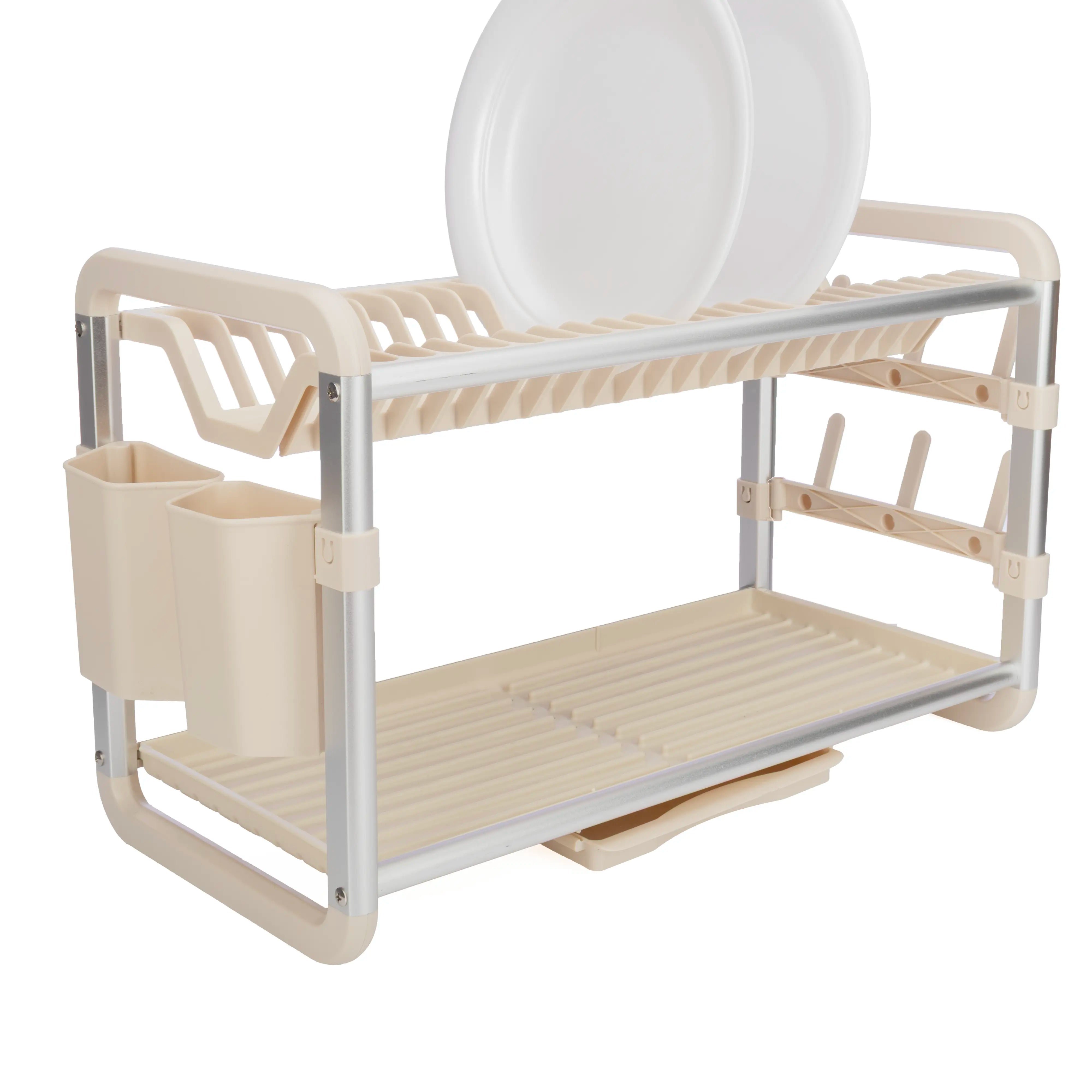 2-TIER ALUMINUM DISH RACK