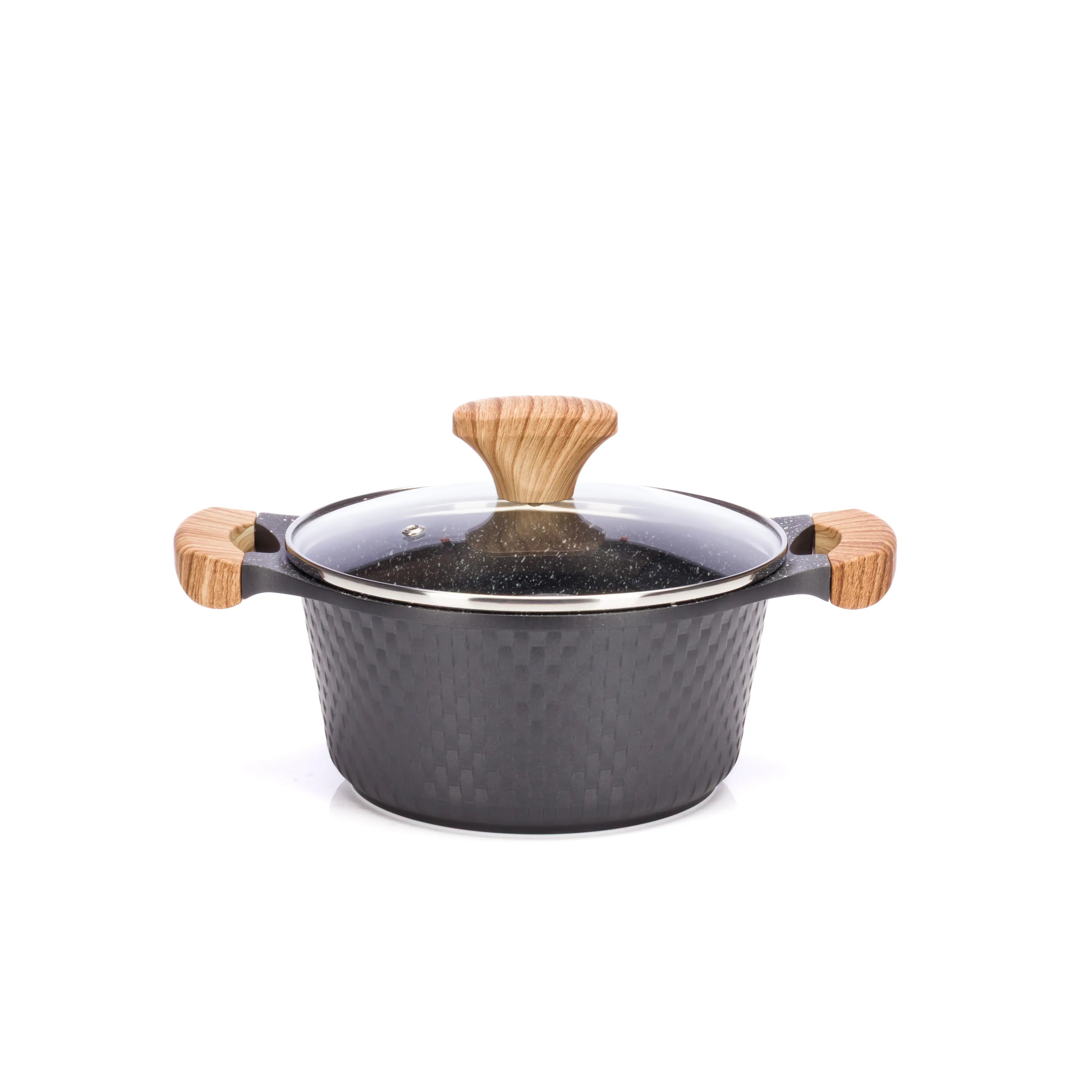 10PCS Non-Stick Granite Cookware Set (Induction Bottom) |BMC1003-BLK