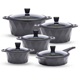 10PCS Granite Non-Stick Cookware Set | Induction Base | BMC1001