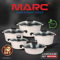 10PCS Non-Stick Granite Cookware Set (Induction Bottom)